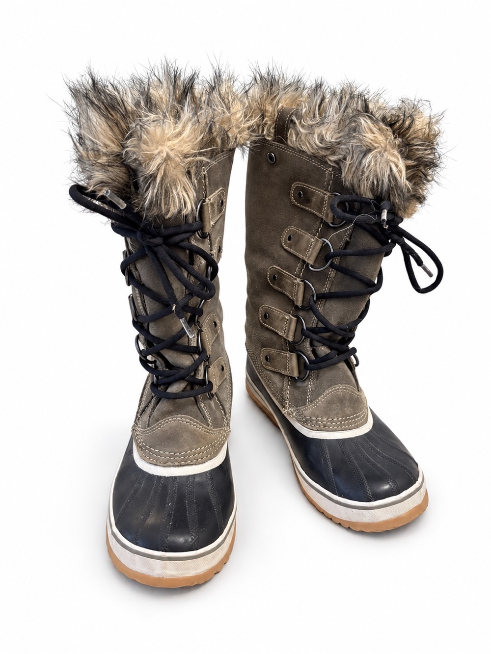 SOREL Joan of Arctic Tusk Black Winter Boots Size 9